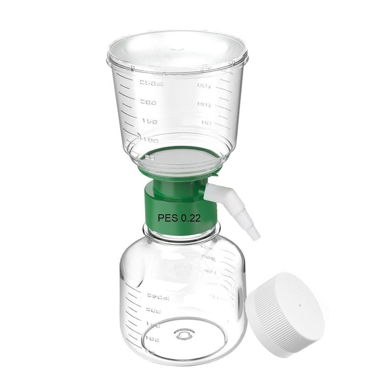 Scienfocus lab 250ML Vacuum Filter Units with 0.22um PES Membrane, Filter Membrane Diameter: 50mm,Individually Wrapped (250mL - 0.22um PES) - Image 1